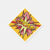 Fun Retro Comic Book ZOOM Serviette (Ecke)