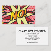 Fun Retro Comic Buch NO Visitenkarte (Vorne/Hinten)