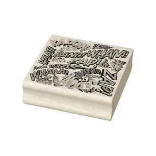 Fun Retro Comic Buch Pop Art Sounds Gummistempel