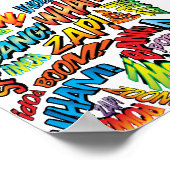 Fun Retro Comic Buch Pop Art Sounds Poster (Ecke)