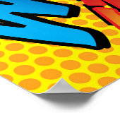Fun Retro Comic Buch Pop Art Sounds Poster (Ecke)