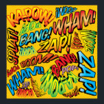 Fun Retro Comic Buch Pop Art Sounds Poster<br><div class="desc">Ein lustiges,  cooles und trendiges Retro-Comic Buch Pop art-inspiriert Design,  das die Wanne,  zap,  pow in den Tag legt. Das ideale Geschenk für Superhelden,  Freunde,  Familie oder als Leckerei für sich selbst. Entworfen von ComicBookPop© unter www.zazzle.com/comicbookpop*</div>