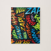 Fun Retro Comic Buch Pop Art Sounds Puzzle (Vertikal)