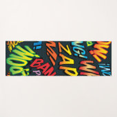 Fun Retro Comic Buch Pop Art Sounds Yogamatte (Vorderseite (Horizontal))