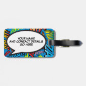 Fun Retro Comic Buch Pop Kunst Sprechblase Gepäckanhänger (Rückseite horizontal)