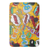 Fun Retro Comic Buch Pop Kunstausbrüche Badematte (Vorderseite Vertikal)