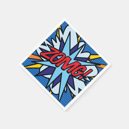 Fun Retro Comic Buch ZOMG Serviette (Ecke)