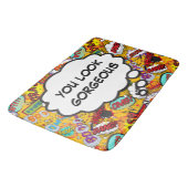 Fun Retro Comic Buchen Pop Kunst, die Sie sehen GU Badematte (Schrägansicht)