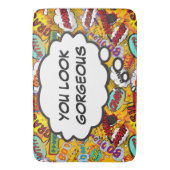 Fun Retro Comic Buchen Pop Kunst, die Sie sehen GU Badematte (Vorderseite Vertikal)