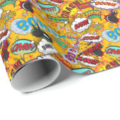 Fun Retro Comic Pop Kunst, Dichtung und Musik Geschenkpapier (Rolleneckpunkt)