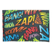 Fun Retro Comic Pop Kunst, Dichtung und Musik Kissenbezug (Vorderseite)