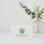 Fun Retro Crown Business Cards Visitenkarte (Stehend Vorderseite)
