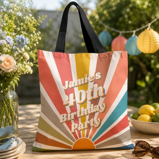 Fun Retro Custom 40. Geburtstag Vintages Foto Tasche