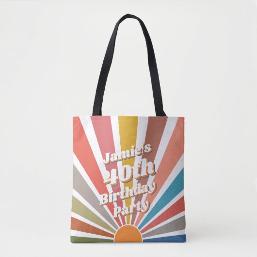Fun Retro Custom 40. Geburtstag Vintages Foto Tasche (Vorderseite)