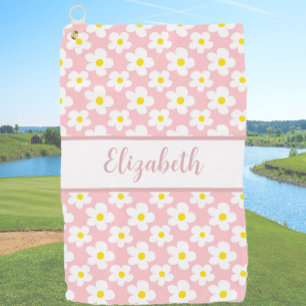Fun Retro datiert Rosa individuelle Name Ladys Golfhandtuch