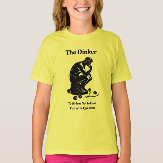Fun Retro der Dinker Pickleball-T - Shirt (Vorderseite)