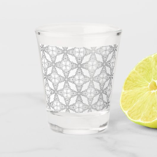 Fun Retro-Design-Schuss Schnapsglas (Vorderseite)
