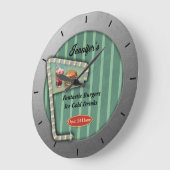 Fun Retro Diner Große Wanduhr (Winkel)