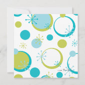 Fun Retro Dots Einladung (Rückseite)