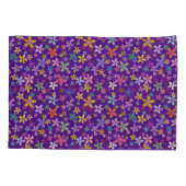 Fun Retro farbenfrohe Illustration Muster Kissenbezug (Rückseite)