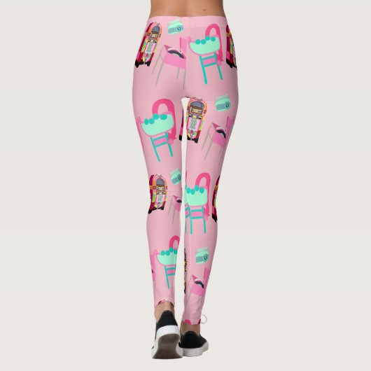 Fun Retro Fifties Fiesta Leggings (Rückseite)