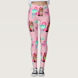 Fun Retro Fifties Fiesta Leggings