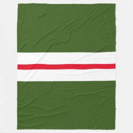 Fun Retro Forest Green Red White Holiday Streifen Fleecedecke