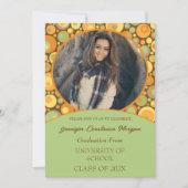 Fun Retro Foto Abschluss Einladung (Vorderseite)