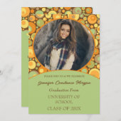 Fun Retro Foto Abschluss Einladung (Vorne/Hinten)