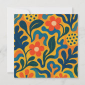 Fun Retro Garden Collage Muster Motif Einladung (Vorderseite)