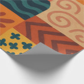 Fun Retro Garden Collage Muster Motif Geschenkpapier (Ecke)