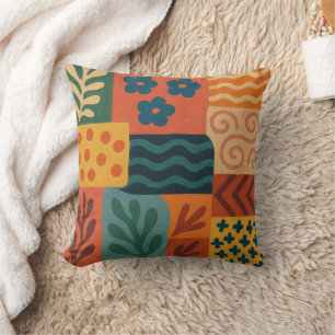 Fun Retro Garden Collage Muster Motif Kissen