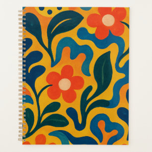 Fun Retro Garden Collage Muster Motif Planer