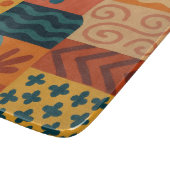 Fun Retro Garden Collage Muster Motif Schneidebrett (Ecke)