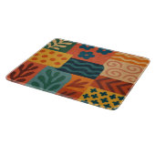 Fun Retro Garden Collage Muster Motif Schneidebrett (Ecke)