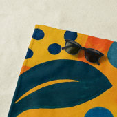 Fun Retro Garden Collage Muster Motif Strandtuch (Beispiel)
