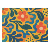 Fun Retro Garden Collage Muster Motif Tischdecke (Vorderseite (Horizontal))