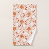 Fun Retro Ghost & Jack-O-Lantern Muster Badhandtuch Set (Handtuch)