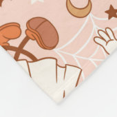 Fun Retro Ghost & Jack-O-Lantern Muster Fleecedecke (Ecke)