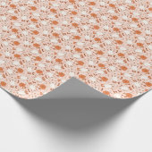 Fun Retro Ghost & Jack-O-Lantern Muster Geschenkpapier (Ecke)