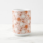 Fun Retro Ghost & Jack-O-Lantern Muster Kaffeetasse (Mittel)
