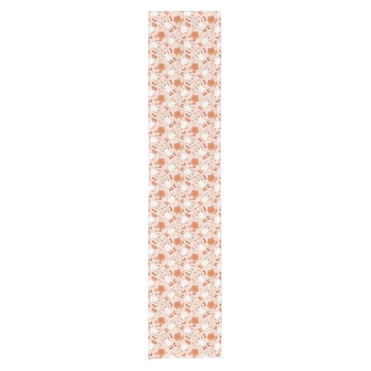 Fun Retro Ghost & Jack-O-Lantern Muster Kurzer Tischläufer (Vorderseite)