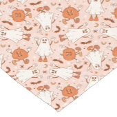 Fun Retro Ghost & Jack-O-Lantern Muster Kurzer Tischläufer (Ecke)