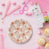 Fun Retro Ghost & Jack-O-Lantern Muster Pappteller (Party)