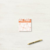 Fun Retro Ghost & Jack-O-Lantern Muster Post-it Klebezettel (Auf Schreibtisch)