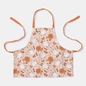 Fun Retro Ghost & Jack-O-Lantern Muster Schürze (Vorderseite)