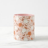 Fun Retro Ghost & Jack-O-Lantern Muster Tasse (Zentrum)