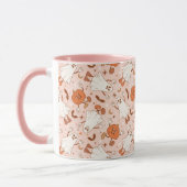 Fun Retro Ghost & Jack-O-Lantern Muster Tasse (Links)