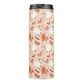 Fun Retro Ghost & Jack-O-Lantern Muster Thermosbecher (Rückseite)