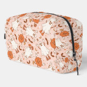 Fun Retro Ghost & Jack-O-Lantern Muster Waschbeutel (Rechte Ecke)